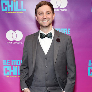 Joe Tracz at the premiere of his musical Be More Chill